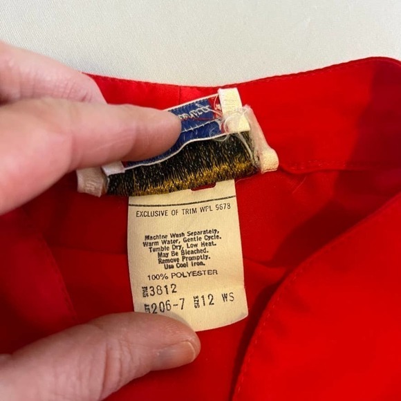 VINTAGE Lady Arrow Mistique red blouse 12 - Picture 6 of 10